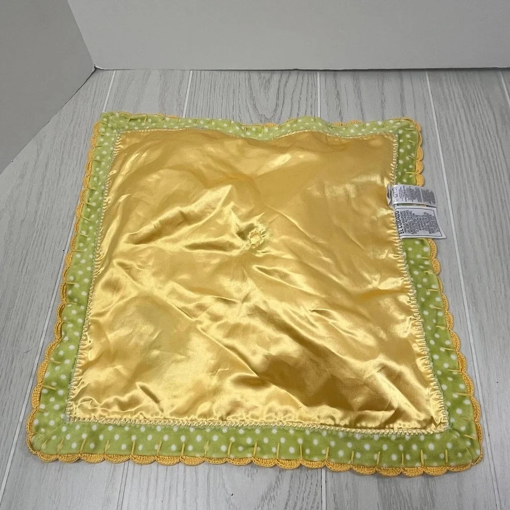 Carters Lovey Security Blanket Yellow Green Frog I Love Hugs Polka Dot READ